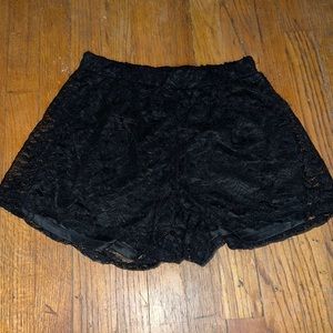 Lace overlay shorts